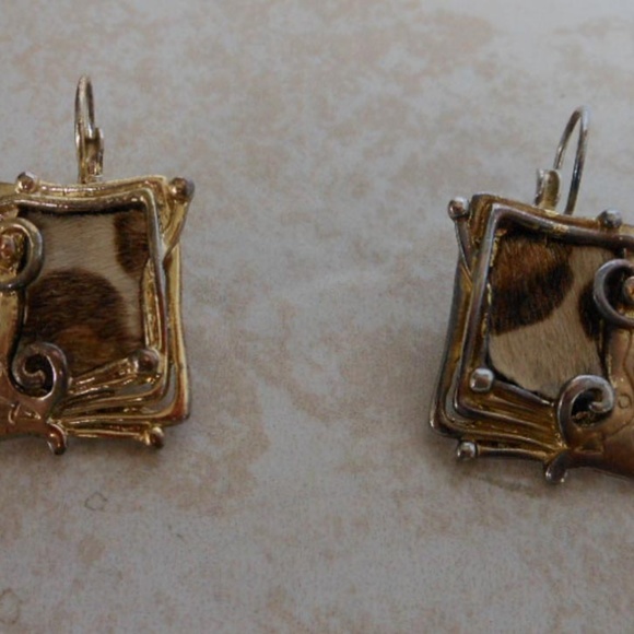 Vintage Pony Hair On Hide Demi Parure Set Jewelry - Picture 6 of 7